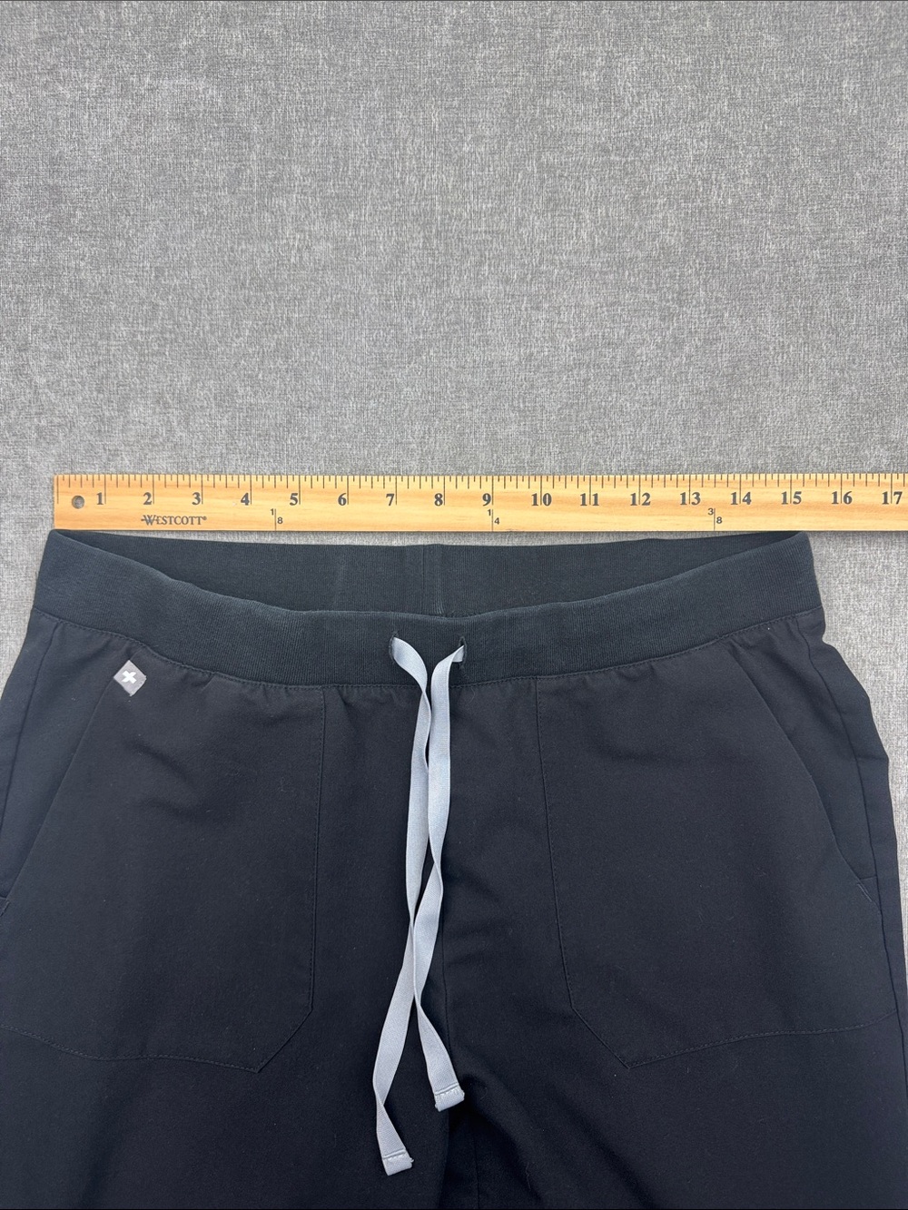 Figs Wide Leg Elastic Waist Scrub Pants Black Women’s Medium - Picture 7 of 10